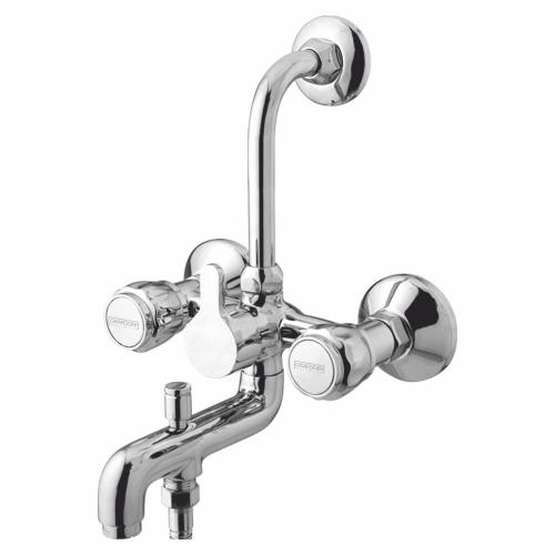 Wall Mixer Three in One with L-Bend for Overhead Shower Chrome